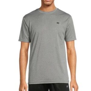 RUSSELL ATHLETIC Mens Gray Dri Power 360 Workout T-Shirt Size Large NWOT